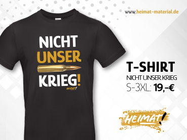 T-Shirt "Nicht unser Krieg" Schwarz